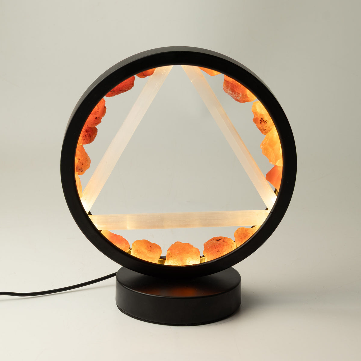 Gemstone Halo Lamp - Fire - Carnelian & Selenite 🇬🇧