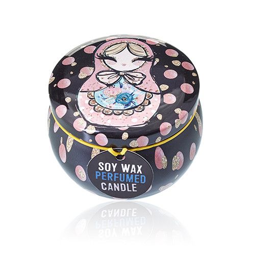 Art Tin Candle - Assorted Design - Russian Dolls - Dolly Blue 🇬🇧