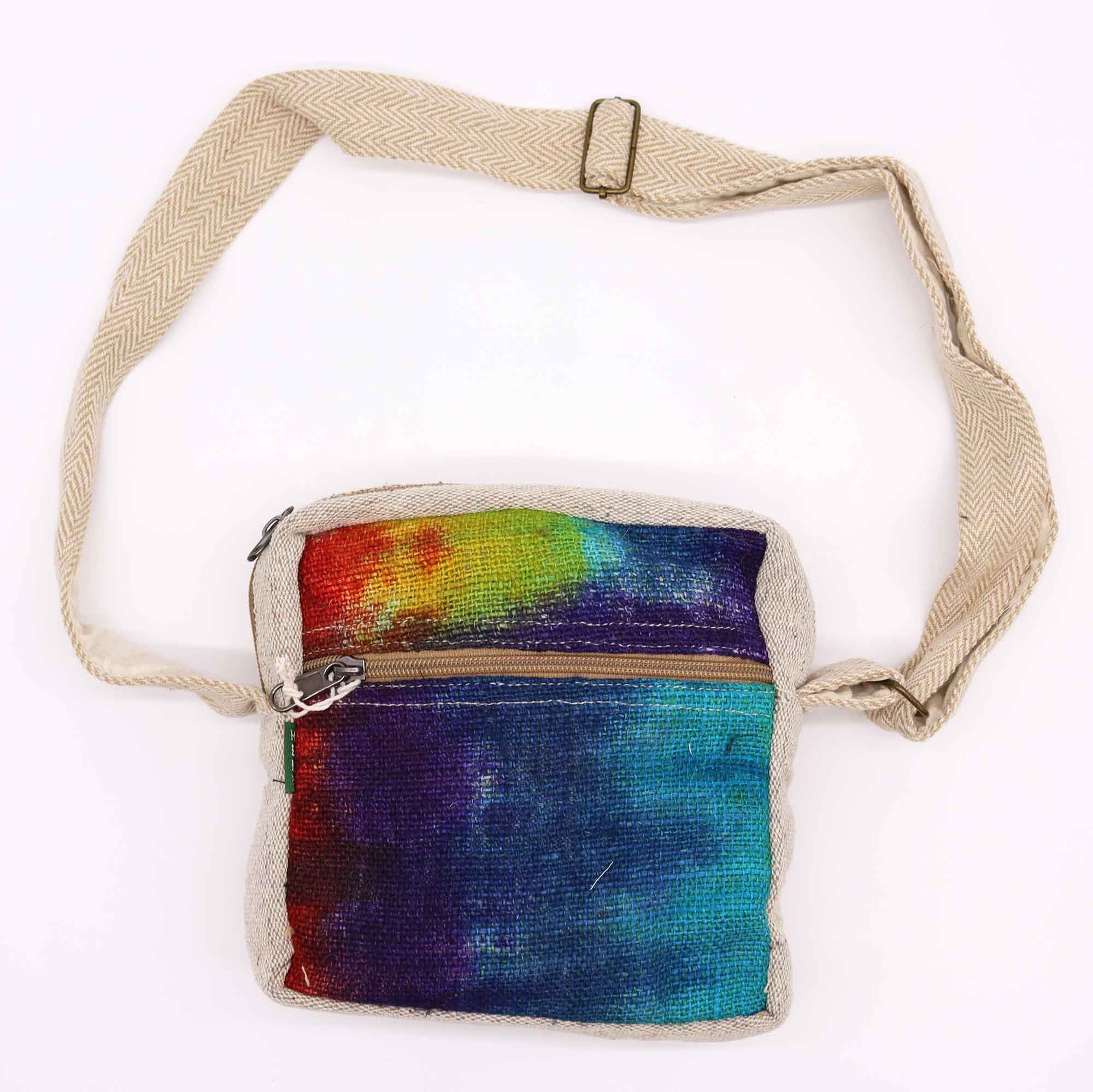 Tiedye Hemp Messegner Bag 1  Zip 🇬🇧