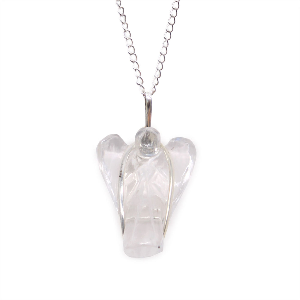 Gemstone Guardian Angel Pendant - Rock Quartz 🇬🇧