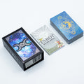Blue Foil Tarot Card Set - Moon Face - with booklet 🇬🇧