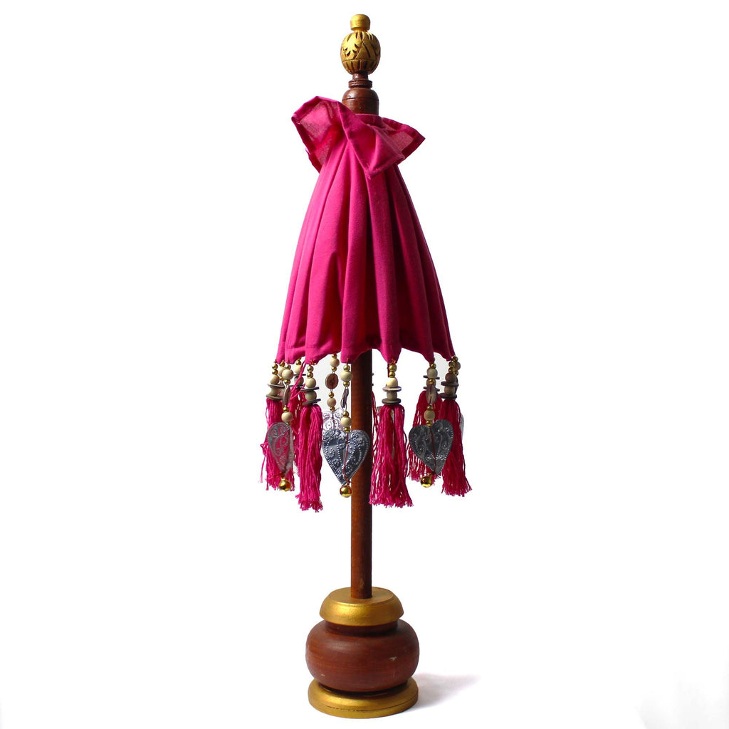 Bali Home Decor Parasol - Cotton - Pink- 40cm 🇬🇧