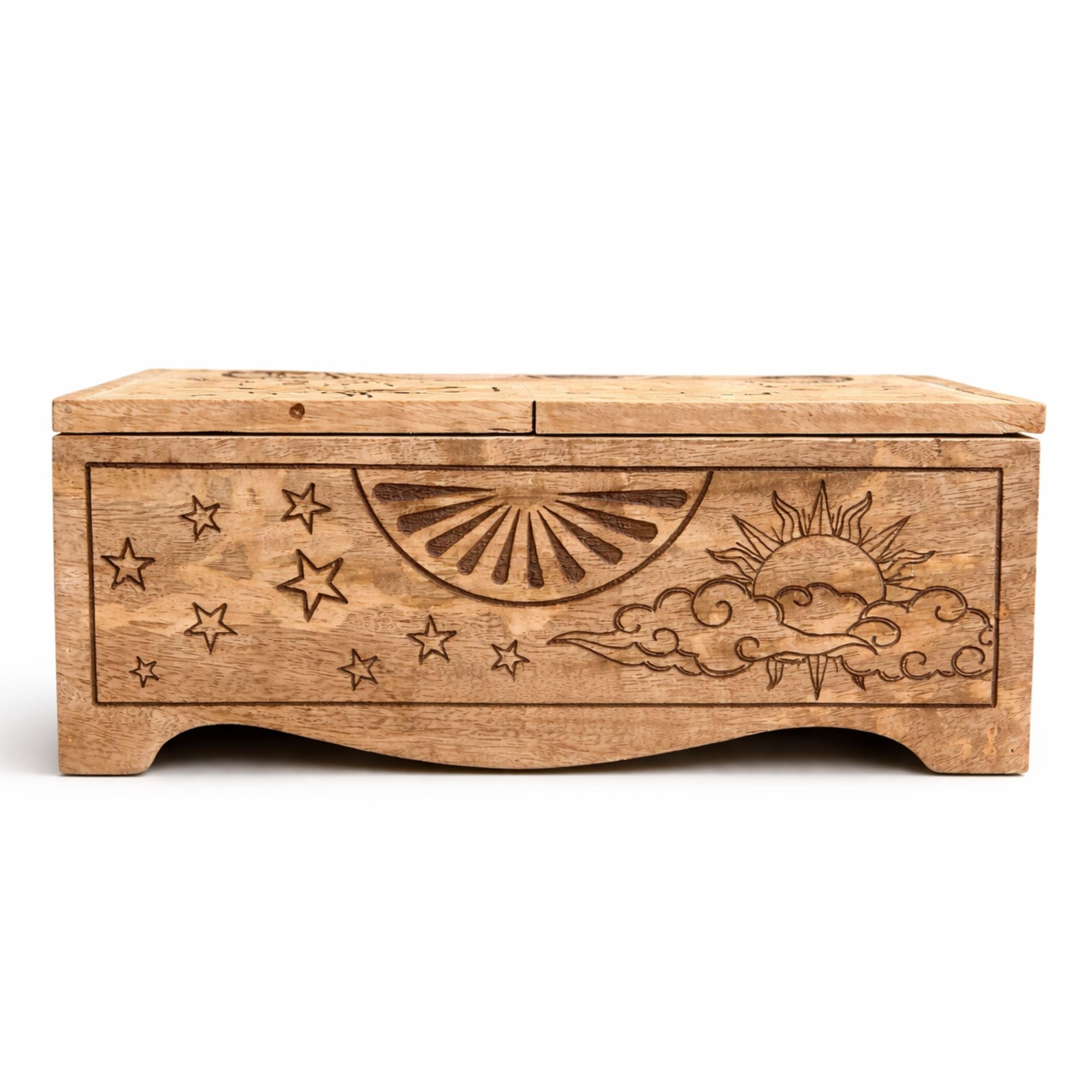 Sun & Moon Carved Sliding Box 🇬🇧