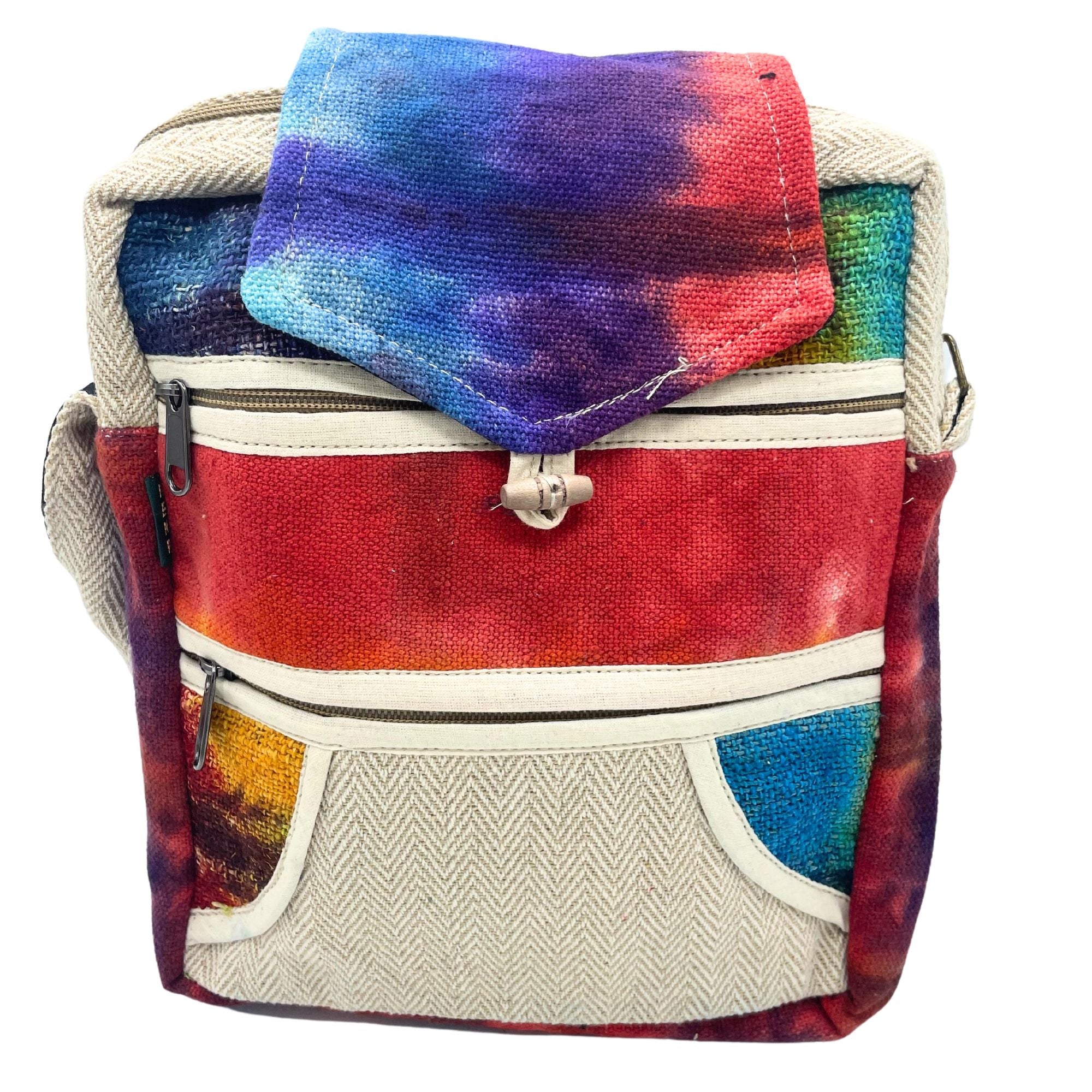 Tiedye Hemp Messegner Bag 2 Zip & Flop 🇬🇧