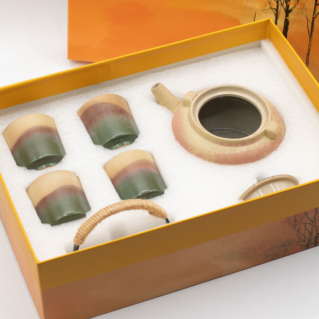 Japanese Kyusu Style Tea Set - For Green Tea - Four Cups 🇬🇧