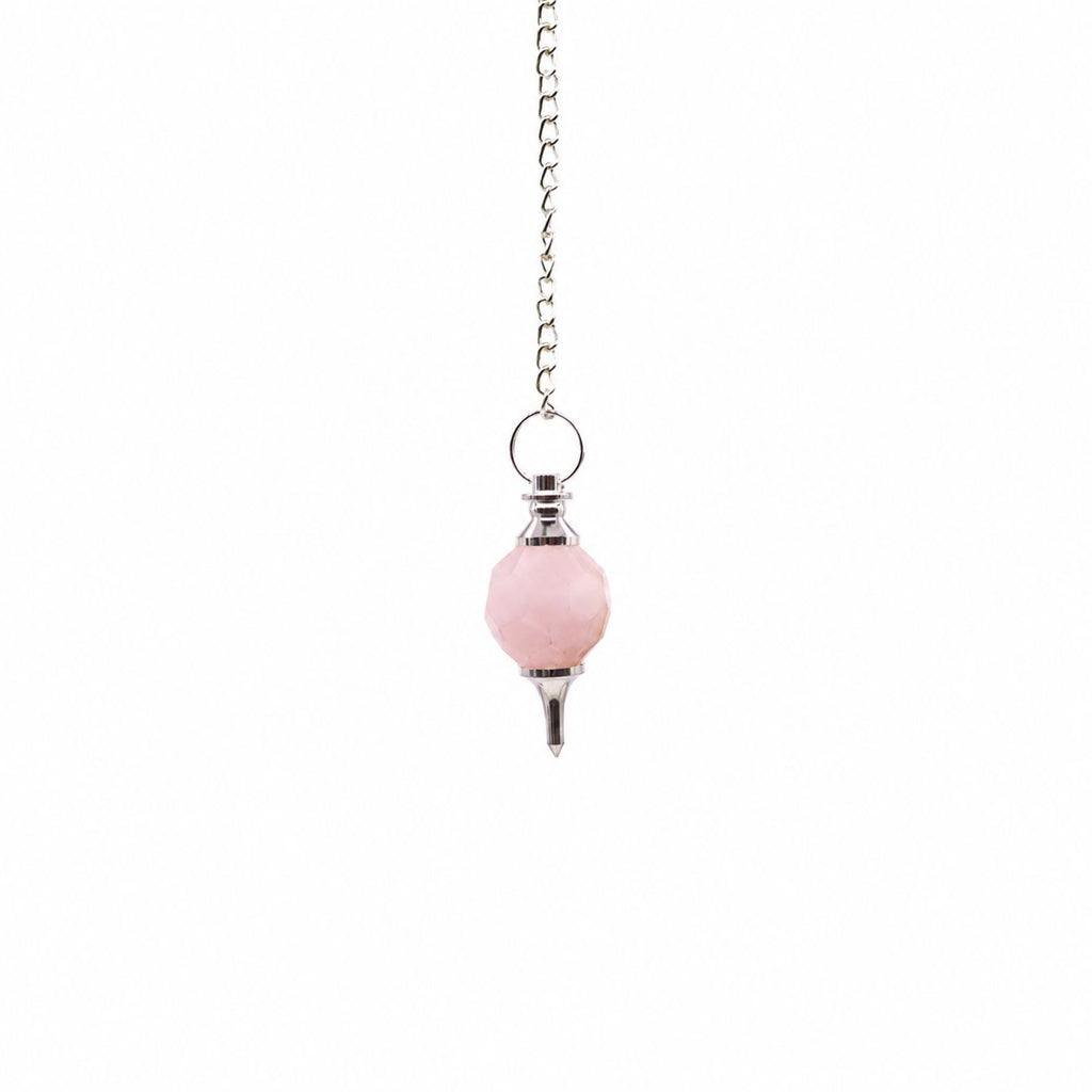 Facted Gemstone Pendulum - Rose Quartz 🇬🇧