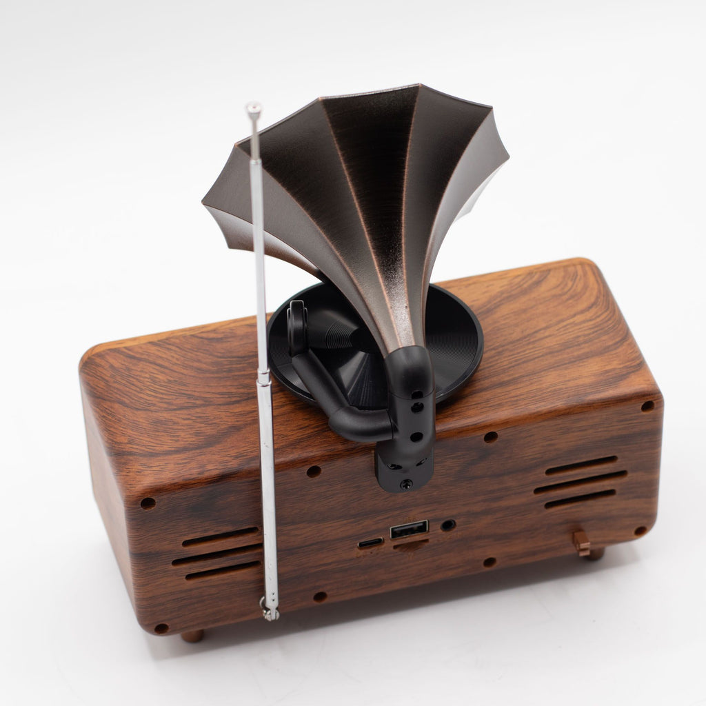 Retro Mini Double Gramophone Speaker - Bluetooth - 5.4 watt x 2 🇬🇧
