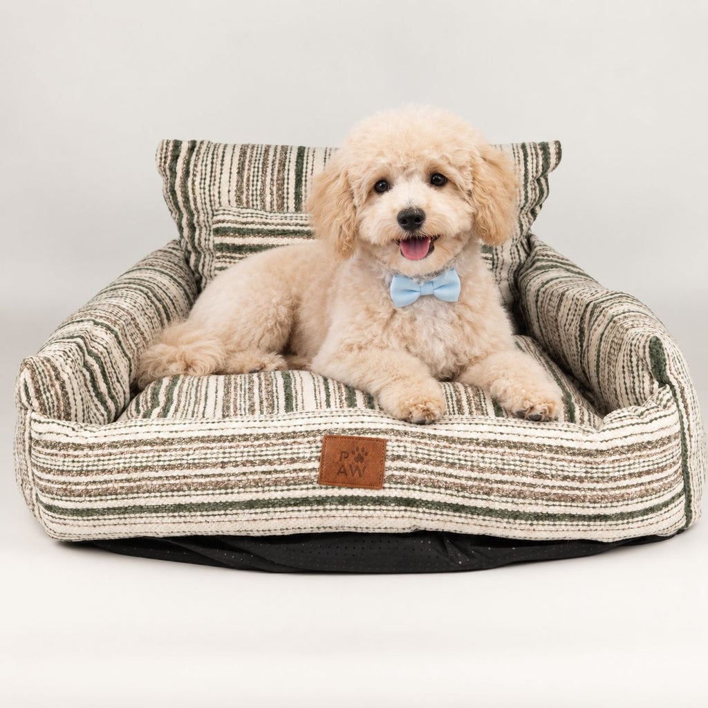 PAW Bed – Medium Sofa – Brown Stripes – 60 × 60 × 28cm 🇬🇧