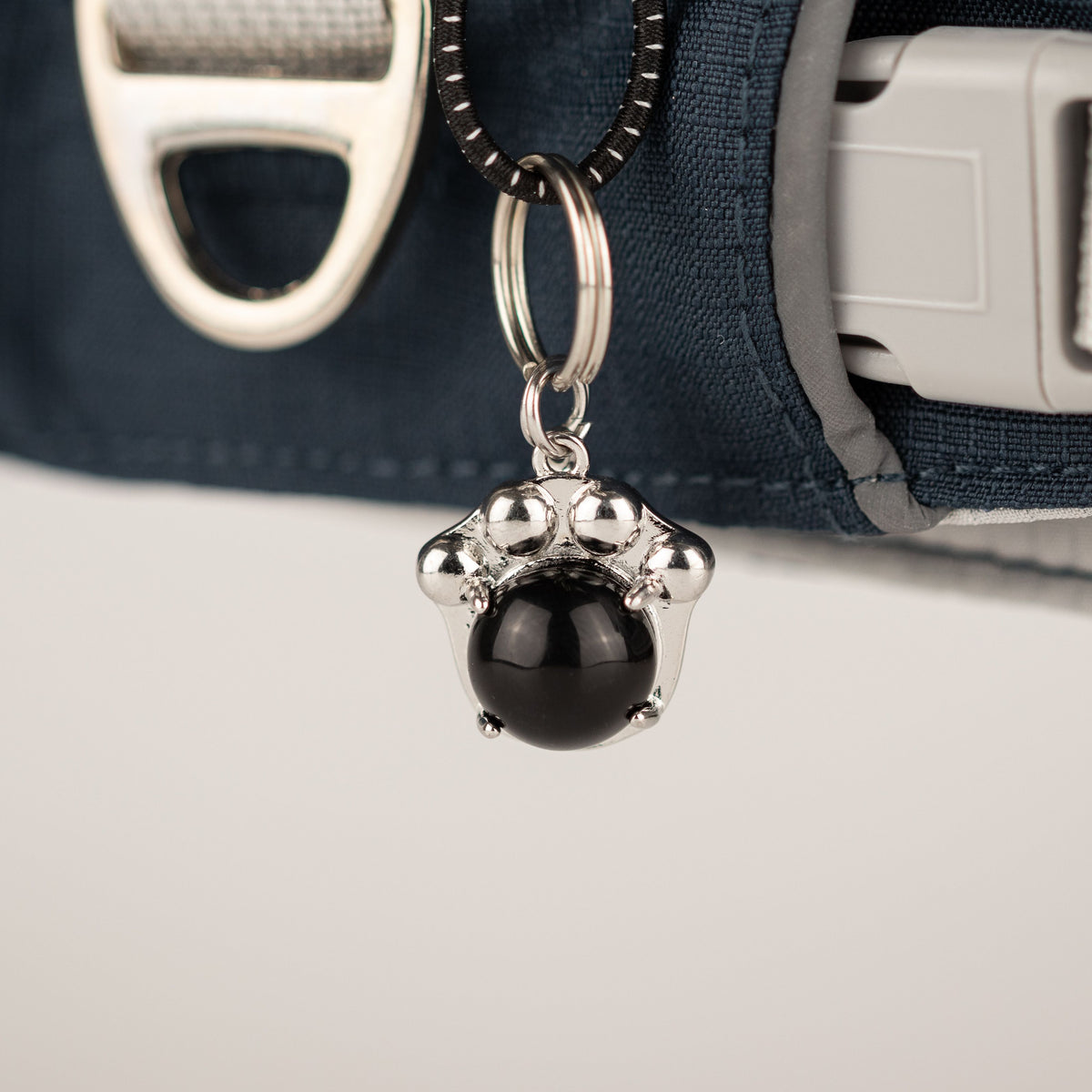 PAW - S (4-8Kg) Dog Step-in Guardian Harness with Reflective Mesh - Rock Grey - Black Obsidian Charm 🇬🇧