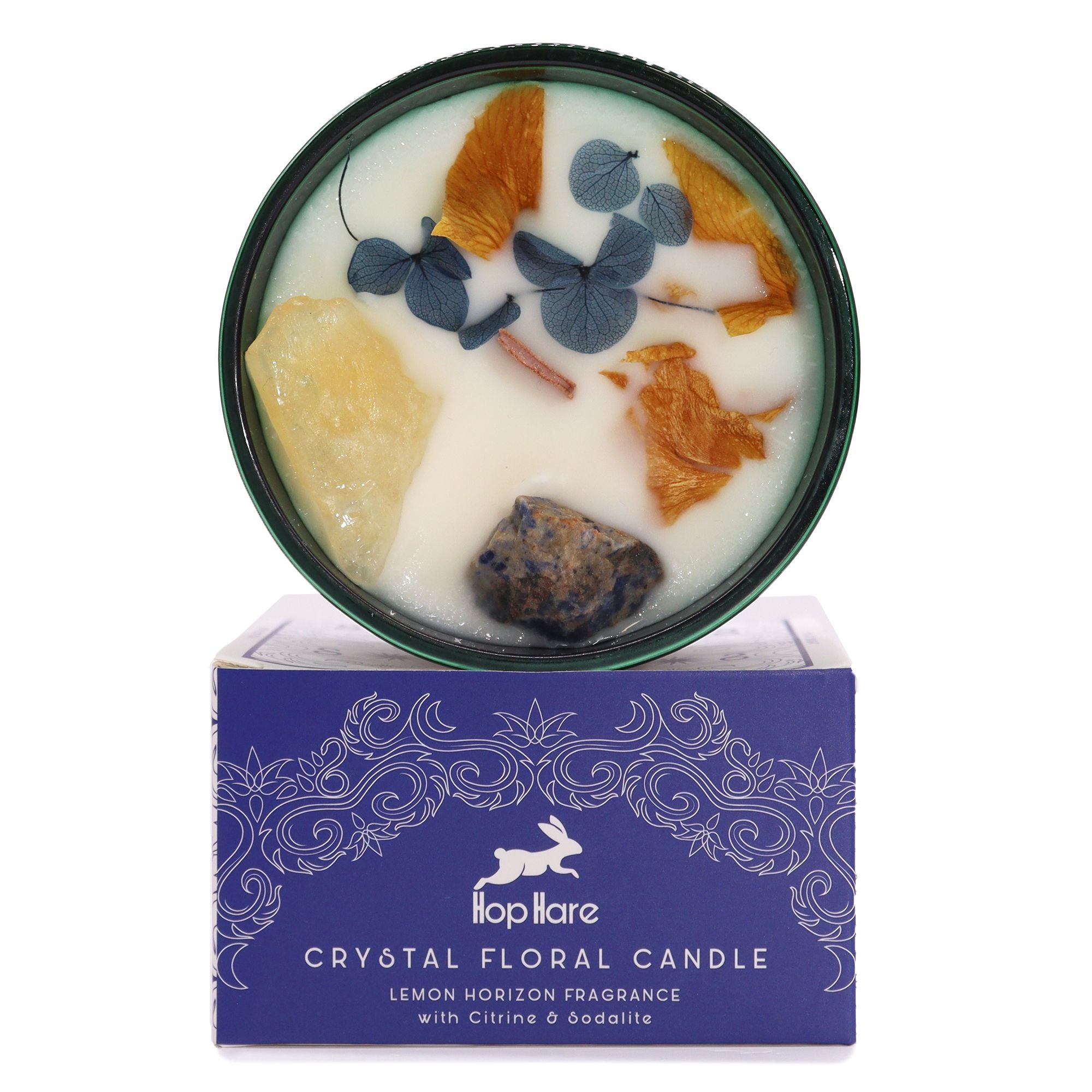 Hop Hare Crystal Magic Flower Candle - The Sun 🇬🇧