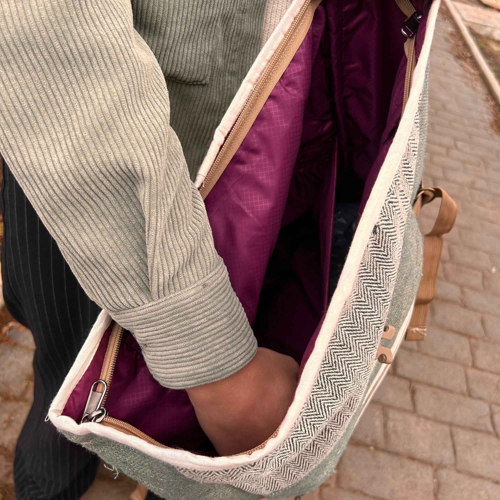 Hemp Trekking Rolling Backpack - Sage 🇬🇧