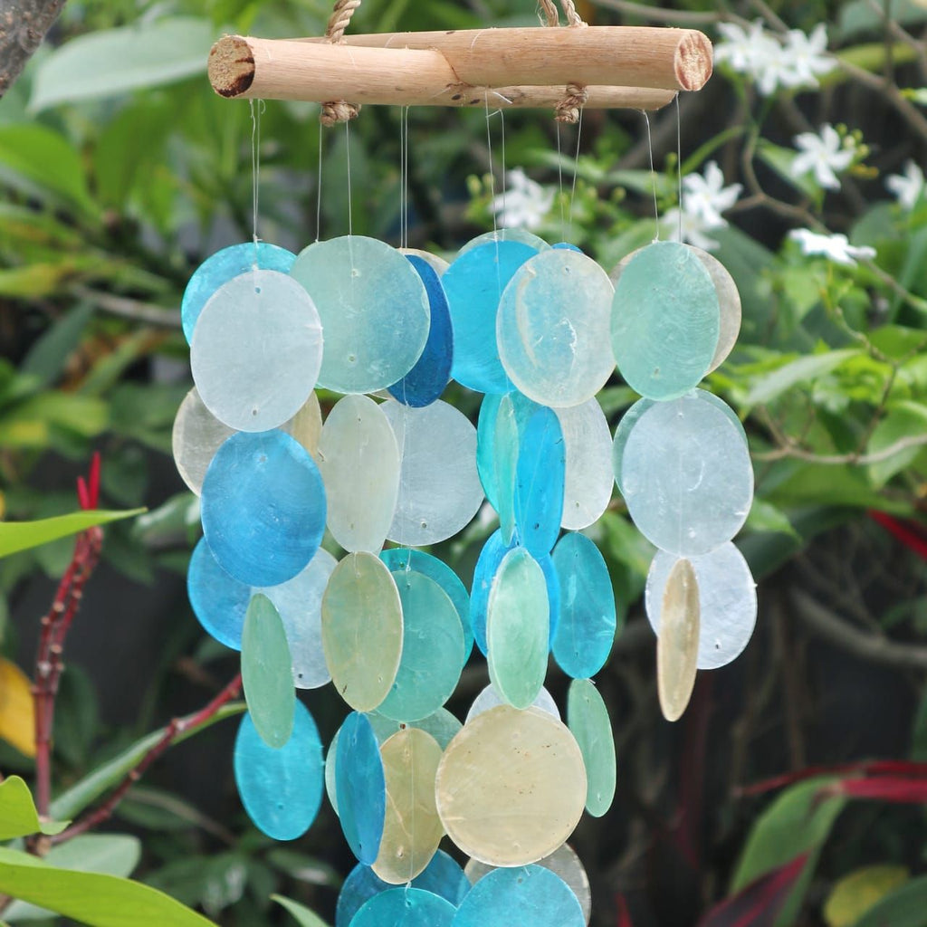Blue & Pearl Driftwood Cross Chime 🇬🇧