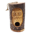 Tree Trunk Face - Bird House - Wise Owl 🇬🇧