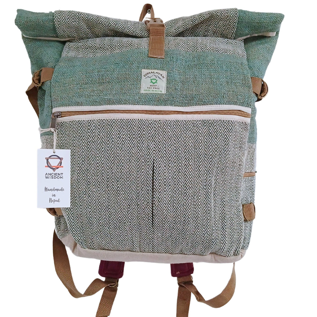 Hemp Trekking Rolling Backpack - Sage 🇬🇧