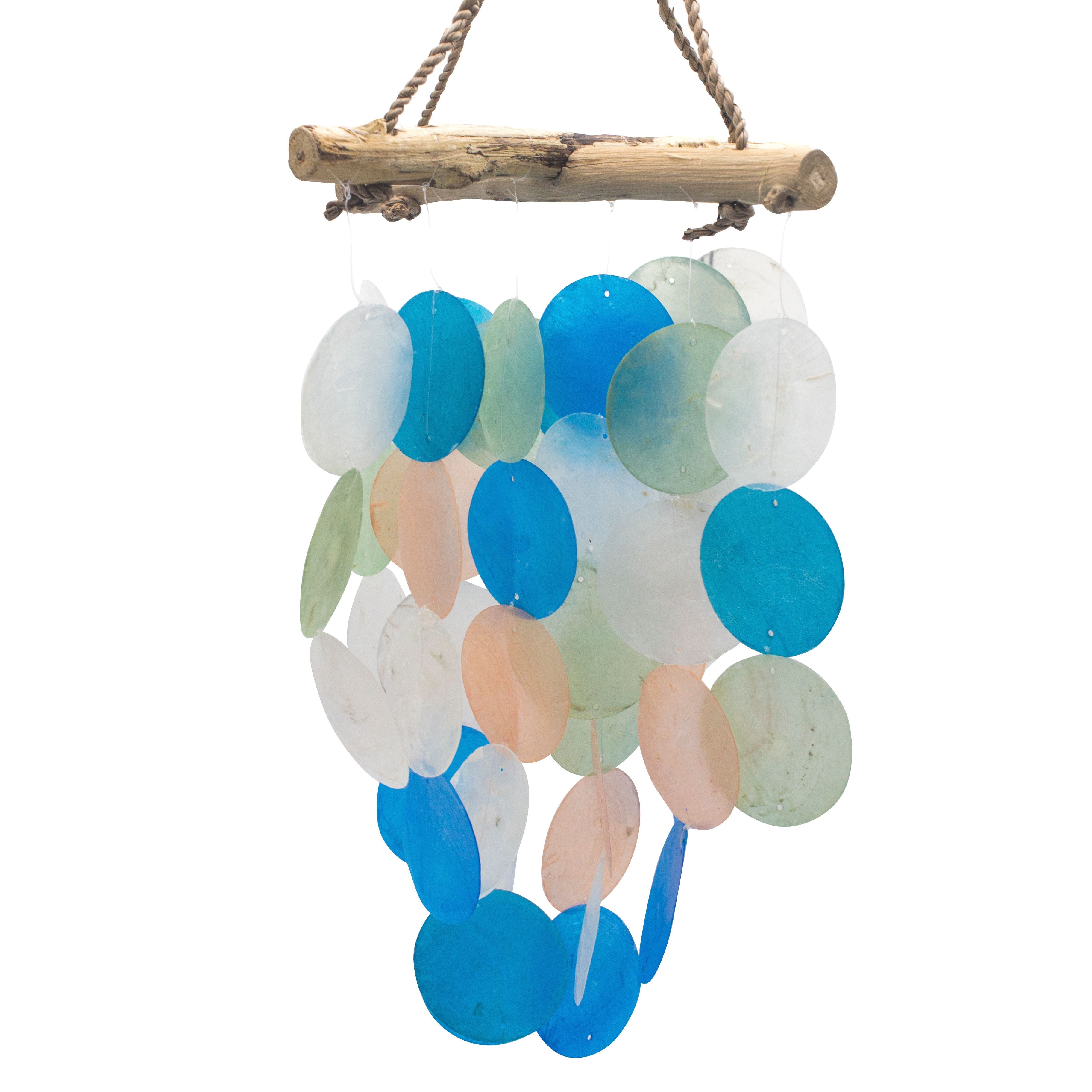 Blue & Pearl Driftwood Cross Chime 🇬🇧