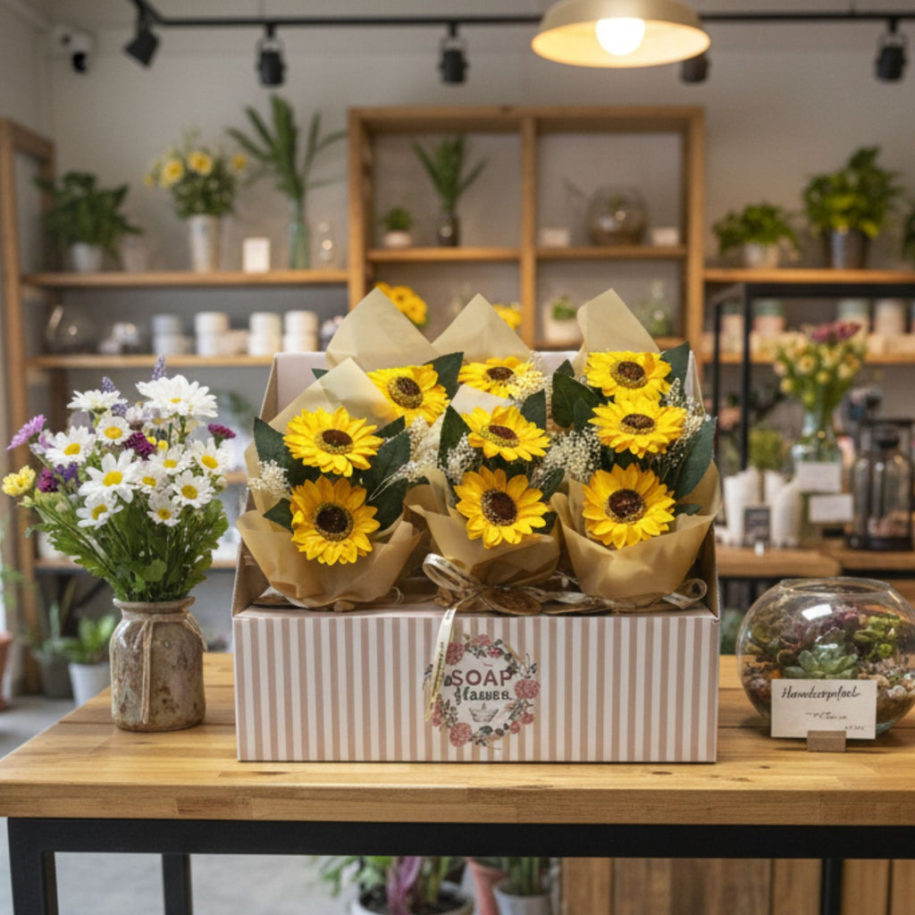 Soap Flower - Two Sunflower Bouquet 🇬🇧