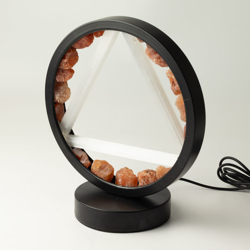 Gemstone Halo Lamp - Fire - Carnelian & Selenite 🇬🇧