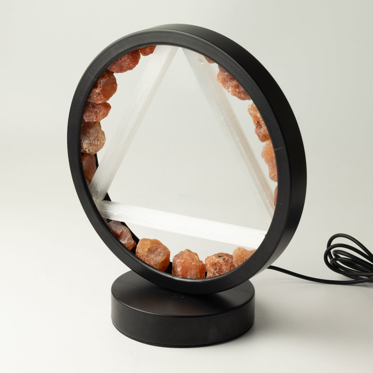 Gemstone Halo Lamp - Fire - Carnelian & Selenite 🇬🇧