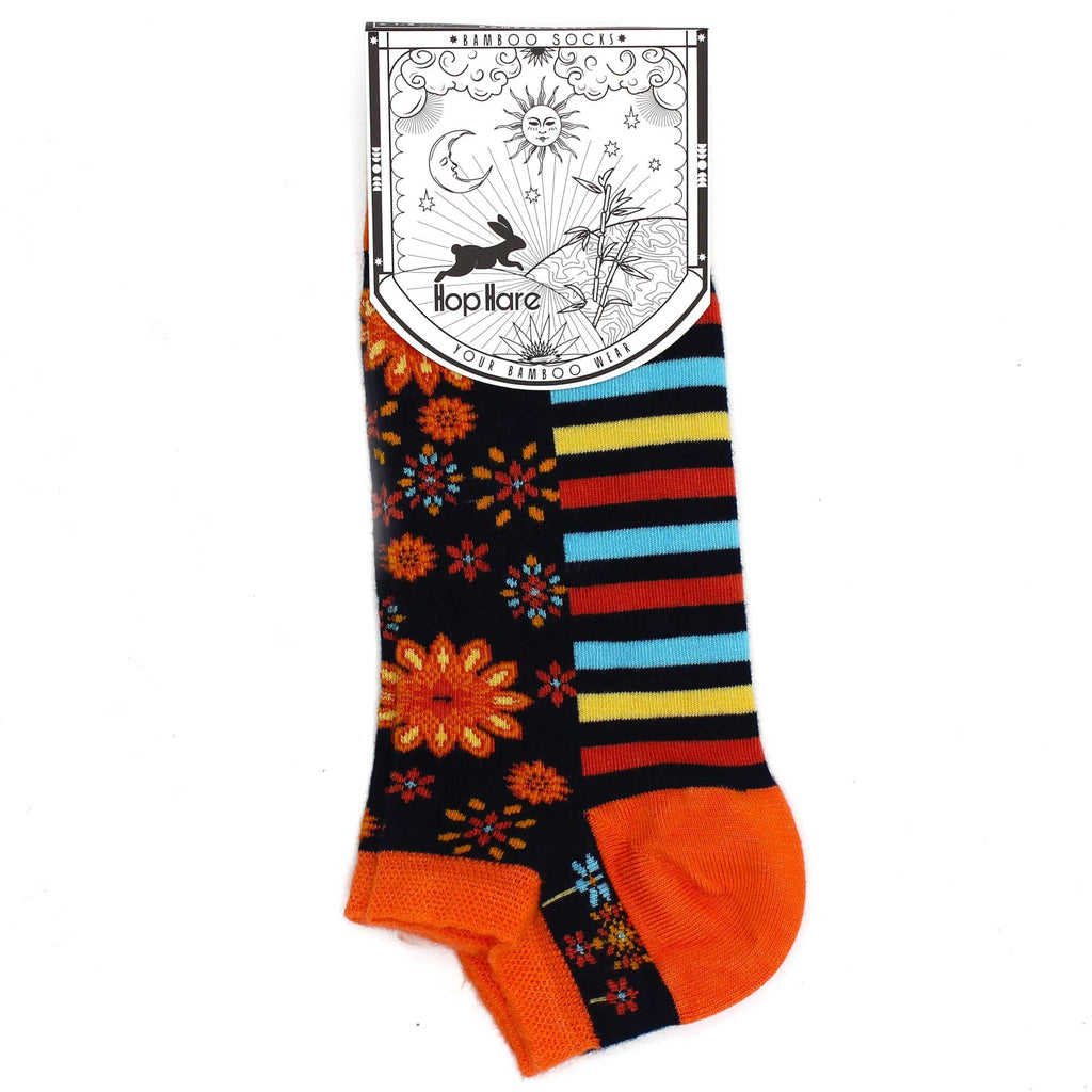 S/M Hop Hare Bamboo Socks Low (3.5-6.5) - Mandala Flowers 🇬🇧