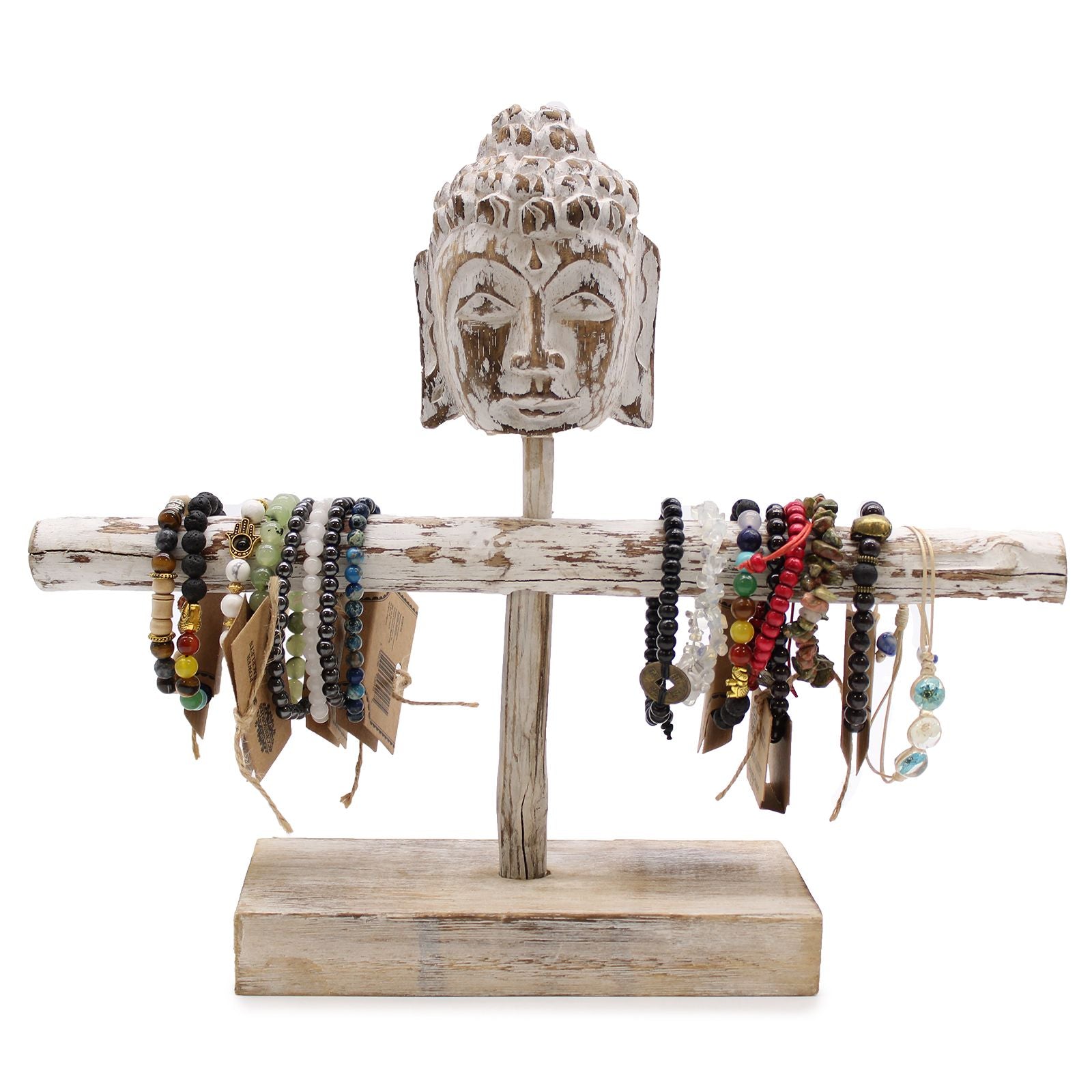 Single Branch & Buddha Stand - Whitewash 🇬🇧