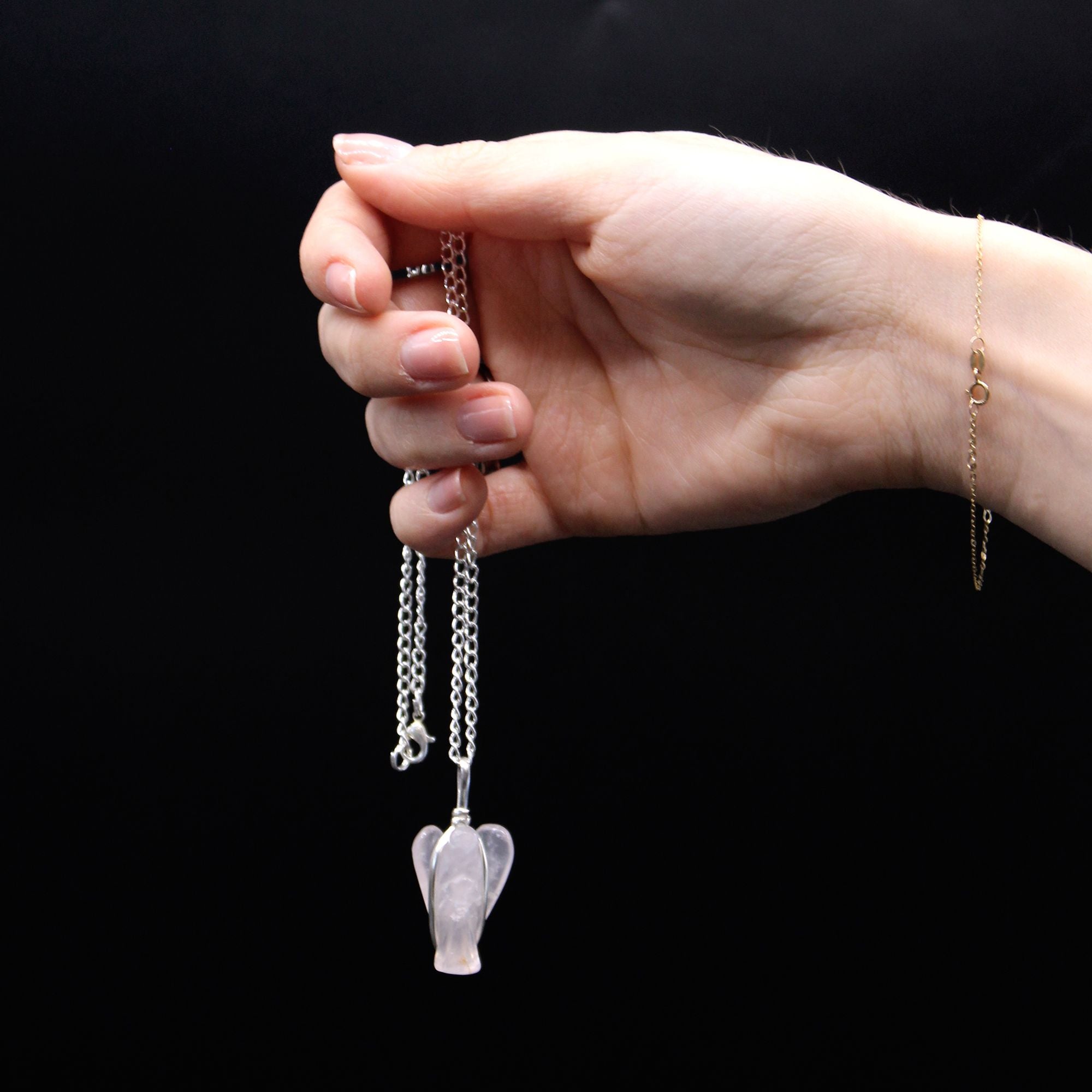 Gemstone Guardian Angel Pendant - Rock Quartz 🇬🇧