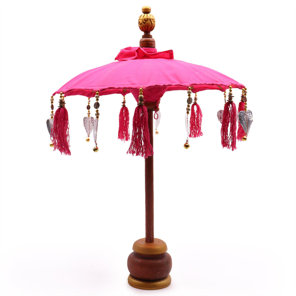 Bali Home Decor Parasol - Cotton - Pink- 40cm 🇬🇧