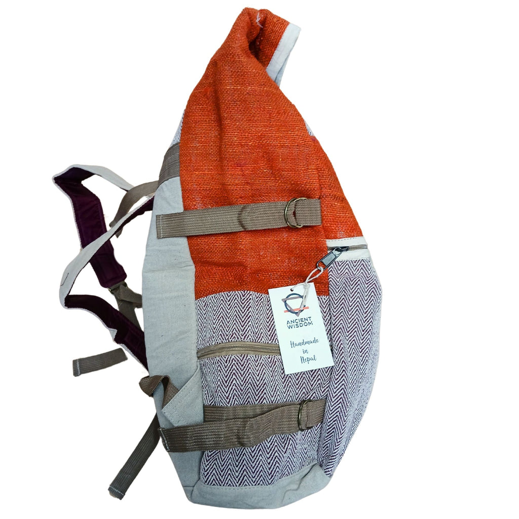 Hemp Trekking Rolling Backpack - Sunset Orange 🇬🇧