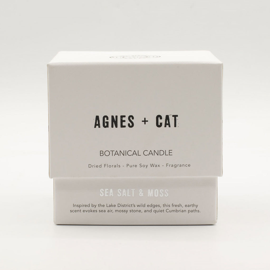 Agnes + Cat Botanical Soy Wax Candle - Seasalt & Moss 🇬🇧
