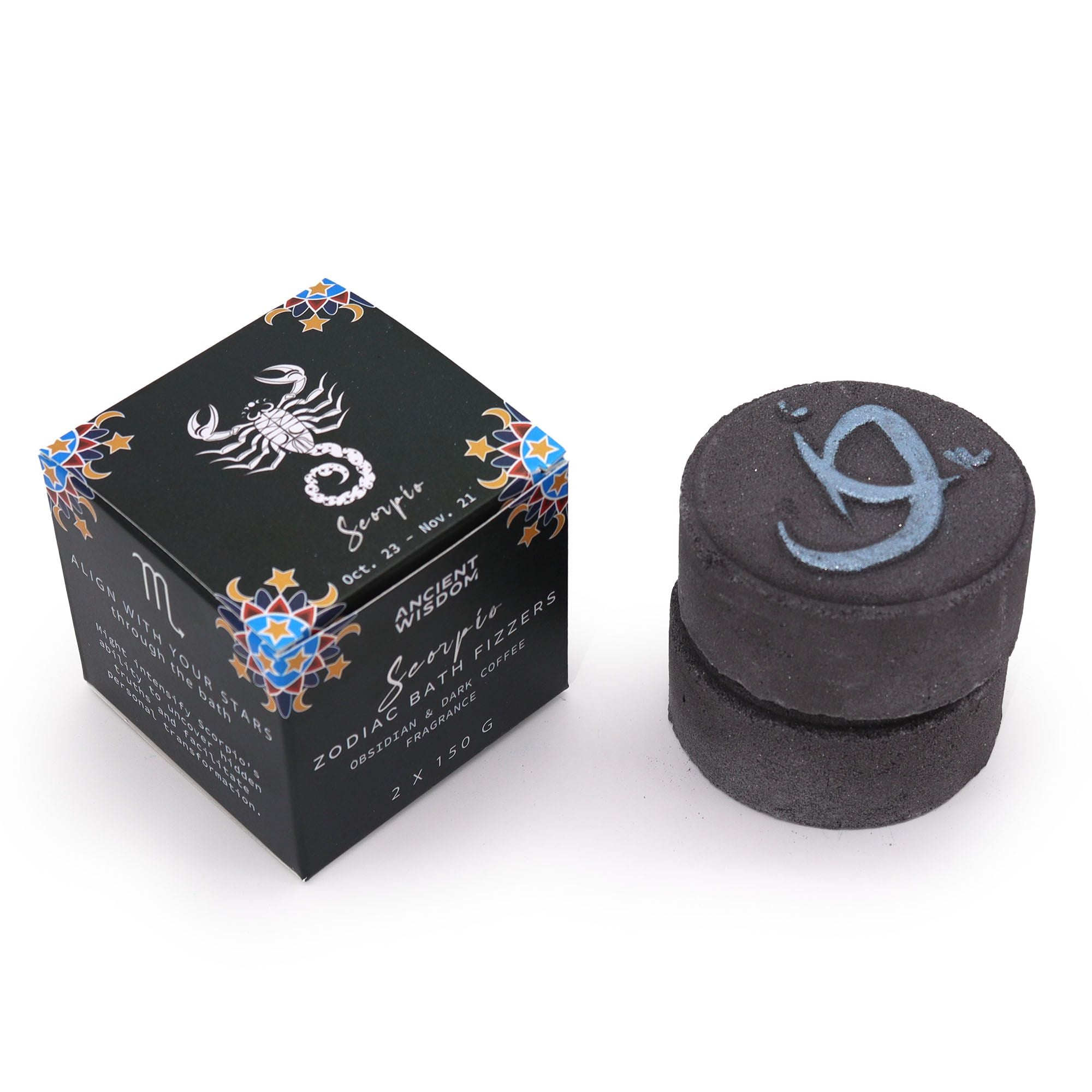 Set of Zodiac Bath Fizzers with Horoscope - Scorpio 🇬🇧