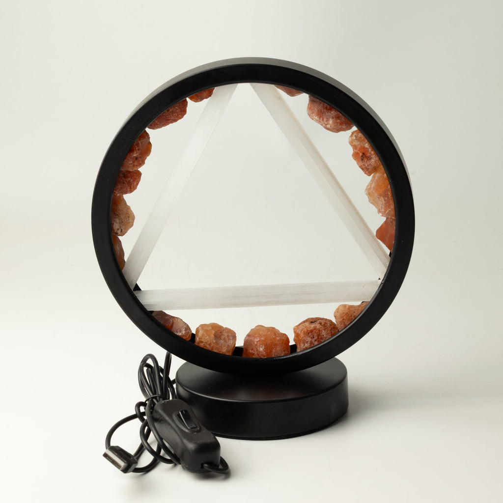 Gemstone Halo Lamp - Fire - Carnelian & Selenite 🇬🇧