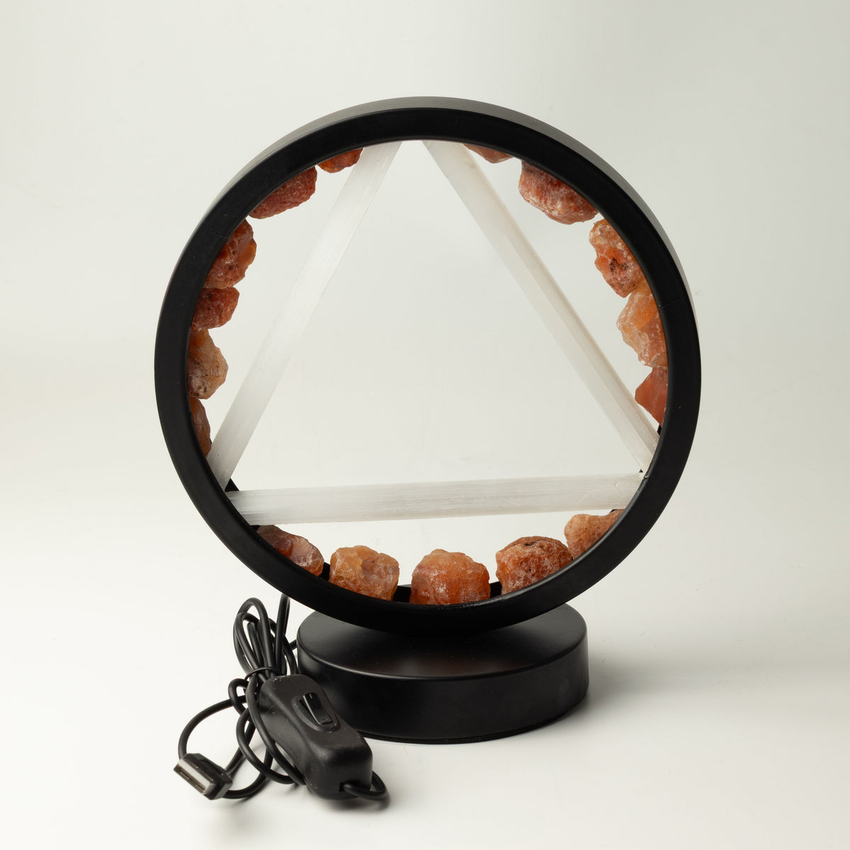Gemstone Halo Lamp - Fire - Carnelian & Selenite 🇬🇧
