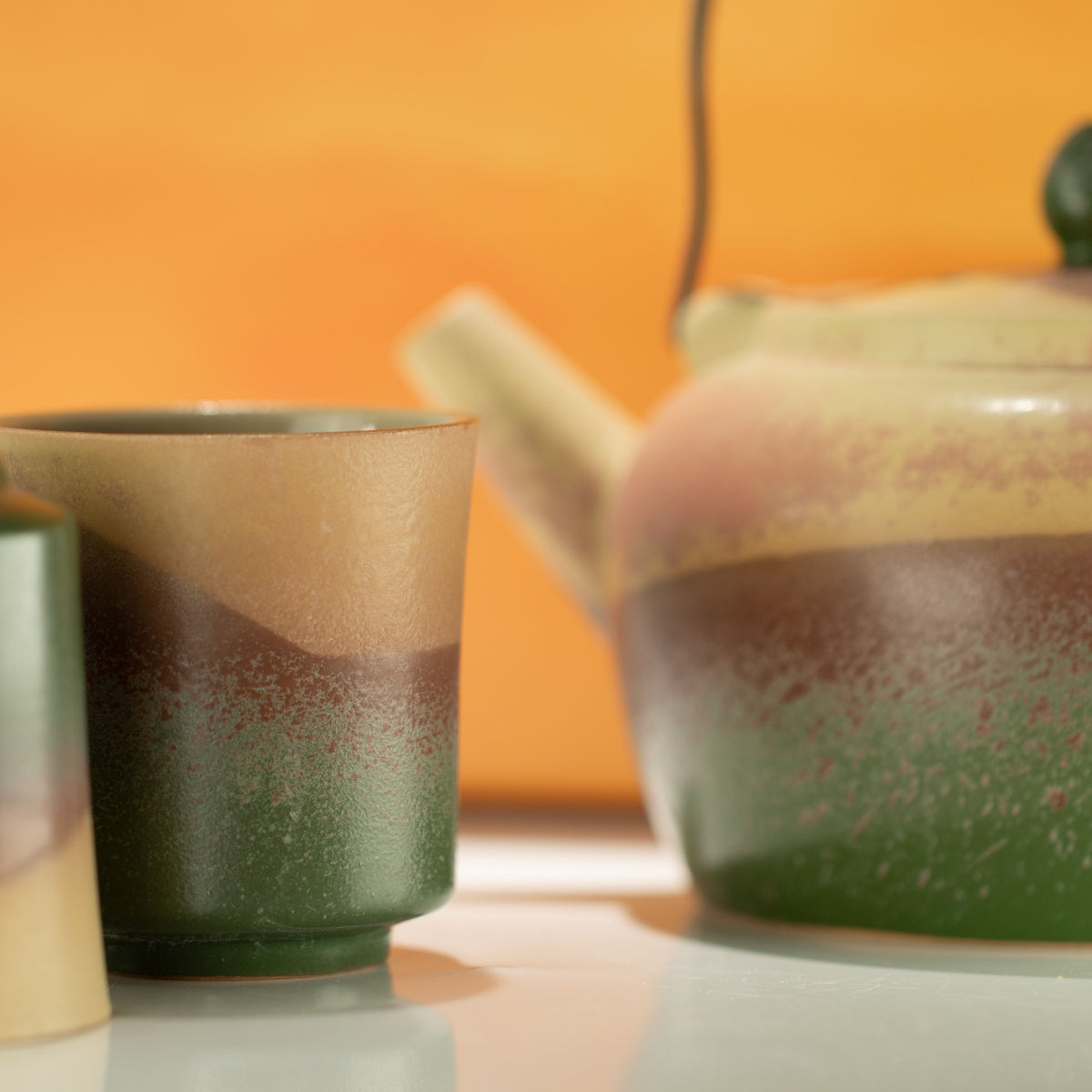 Japanese Kyusu Style Tea Set - For Green Tea - Four Cups 🇬🇧
