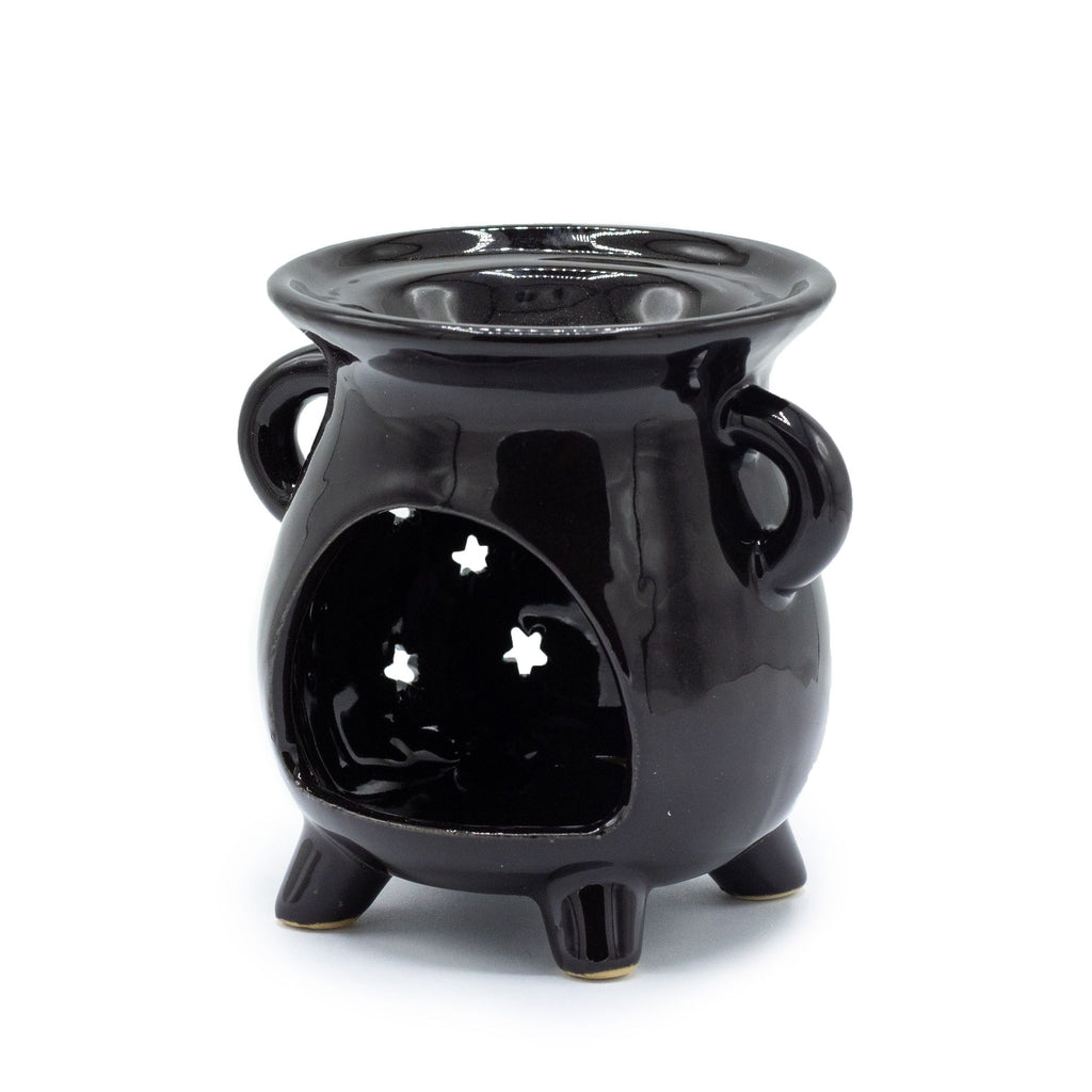 Cauldron Oil Burner - Moon & Stars - Black 🇬🇧