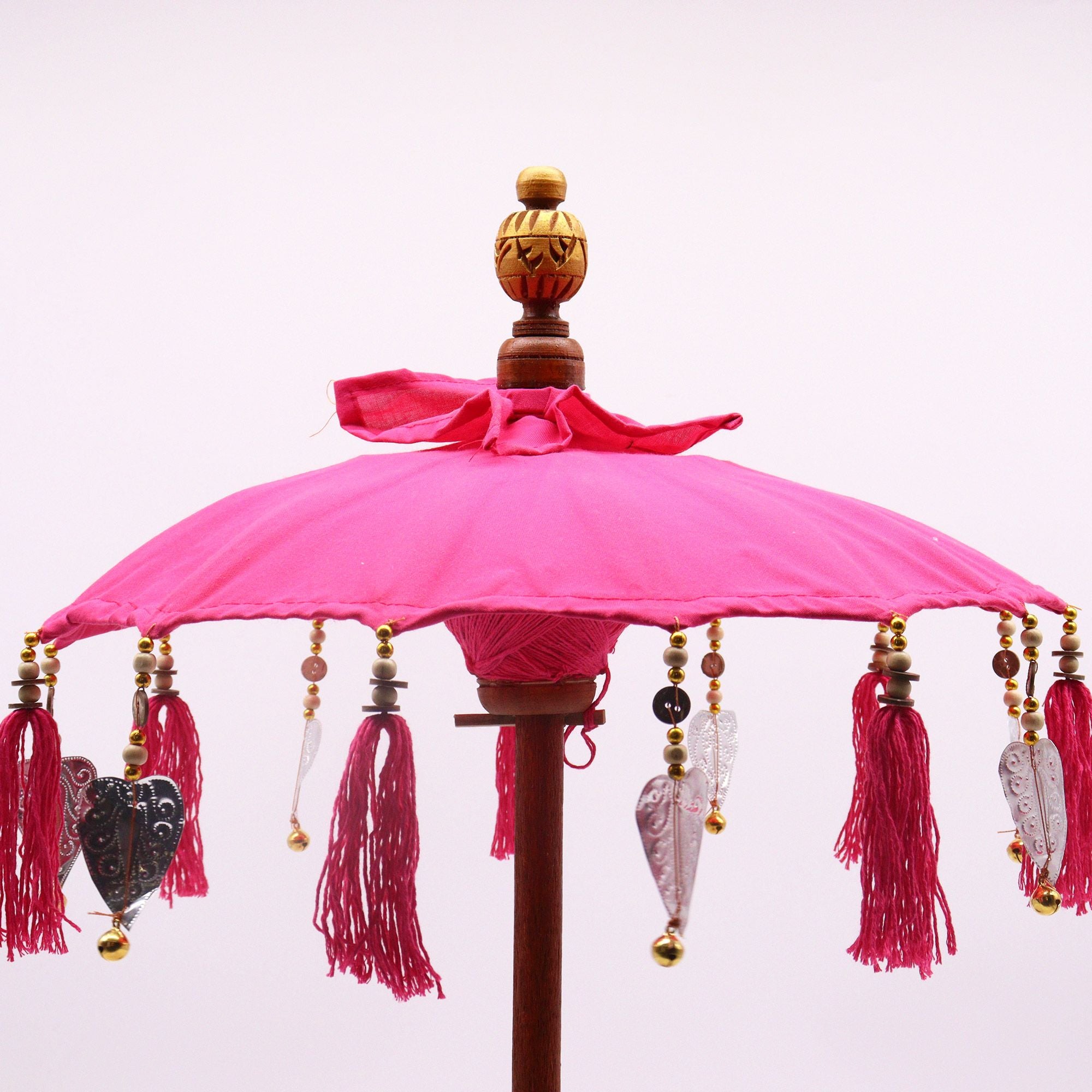 Bali Home Decor Parasol - Cotton - Pink- 40cm 🇬🇧
