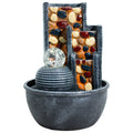 Pebble Wall Tabletop Water Feature with Crystal Ball (19x19x28cm) 🇬🇧
