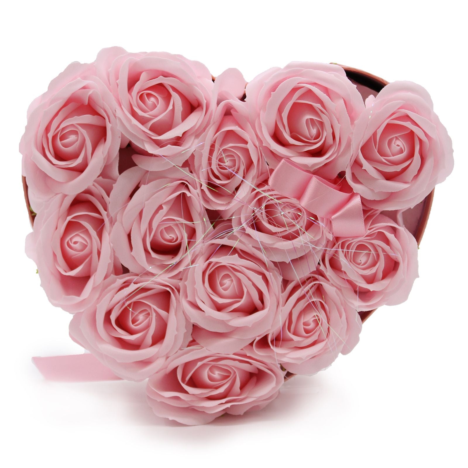 Soap Flower Gift Bouquet - 13 Pink Roses - Heart 🇬🇧