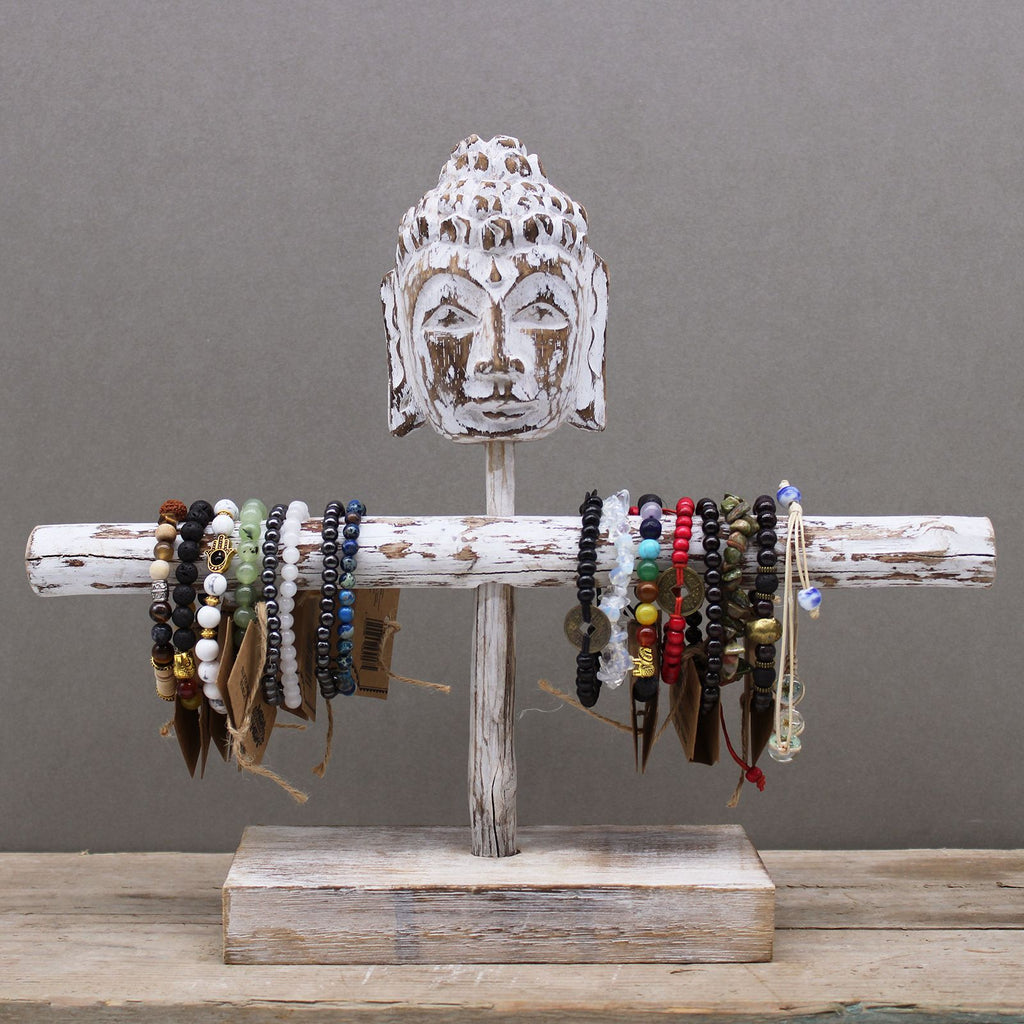 Single Branch & Buddha Stand - Whitewash 🇬🇧