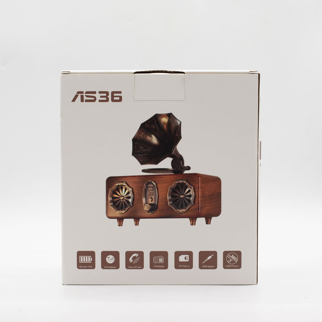 Retro Mini Double Gramophone Speaker - Bluetooth - 5.4 watt x 2 🇬🇧