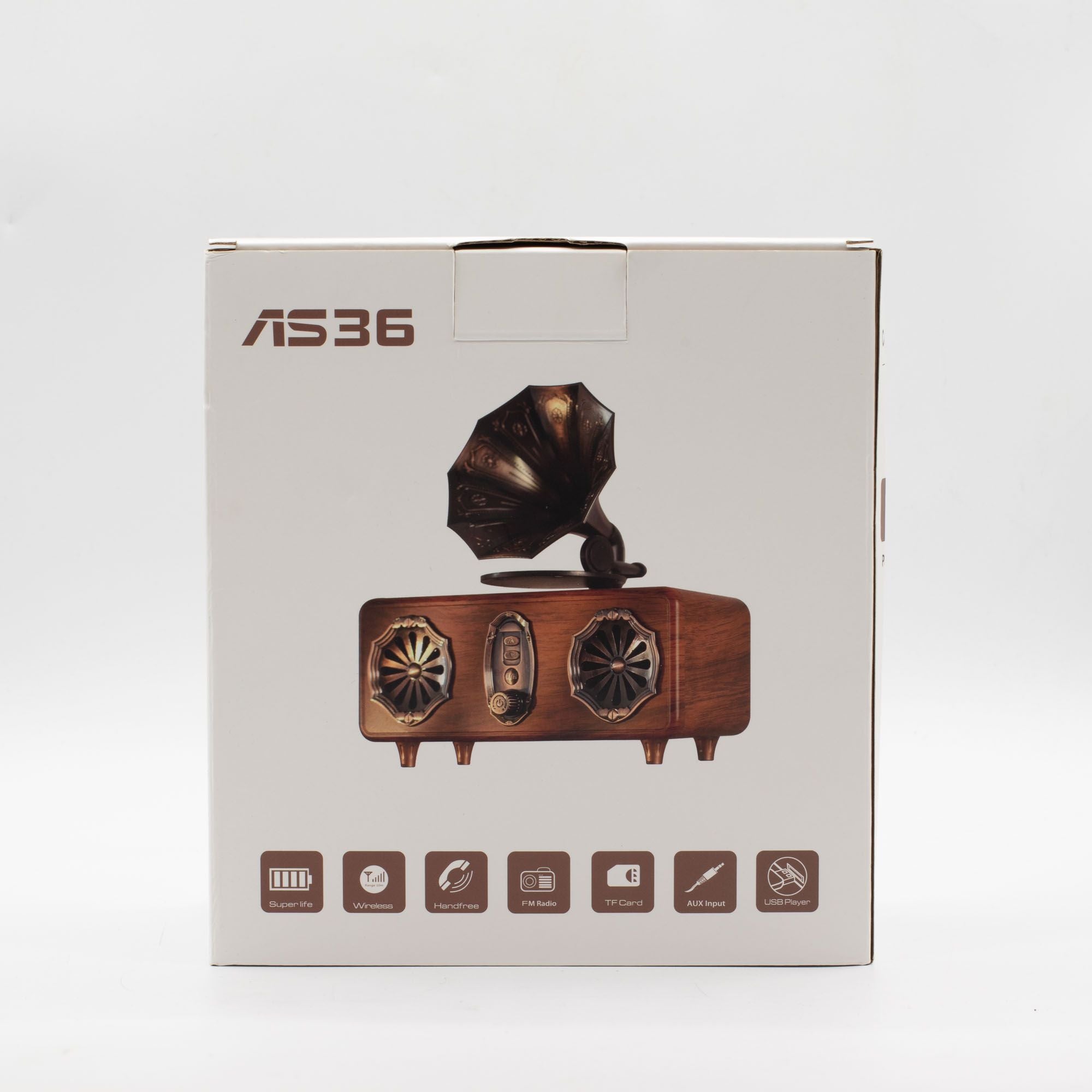 Retro Mini Double Gramophone Speaker - Bluetooth - 5.4 watt x 2 🇬🇧