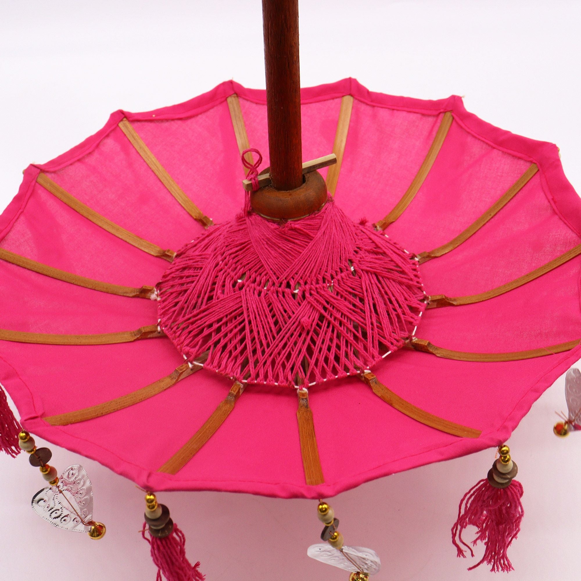 Bali Home Decor Parasol - Cotton - Pink- 40cm 🇬🇧