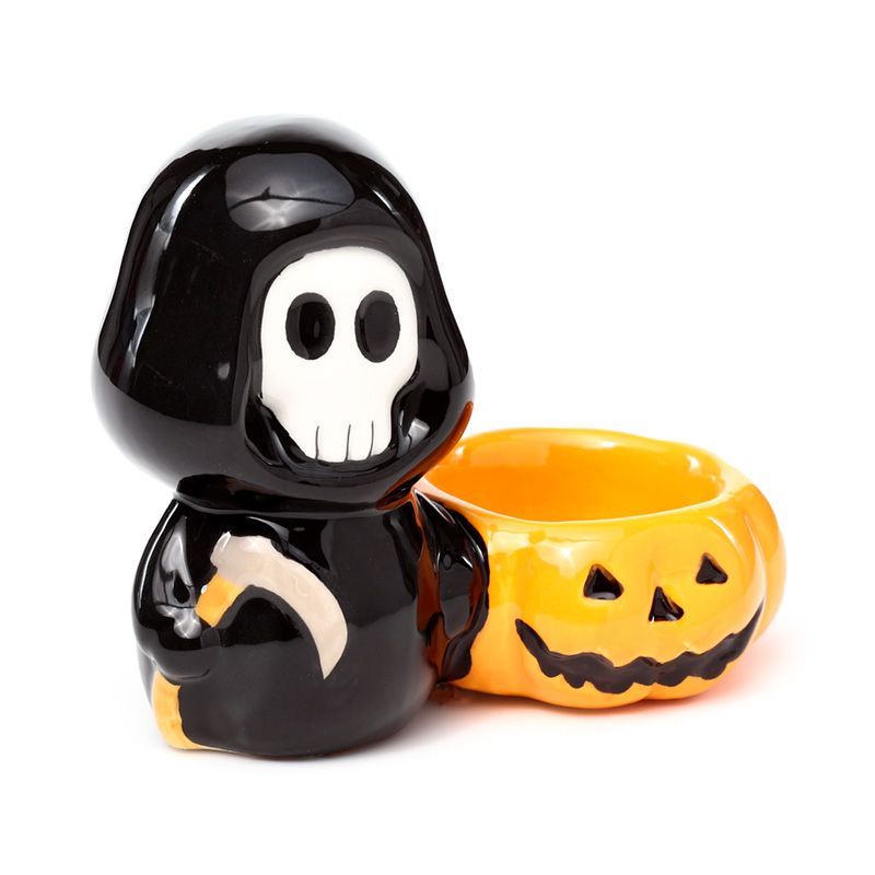 Ceramic Skull Boy Tea Light Candle Holder 🇬🇧