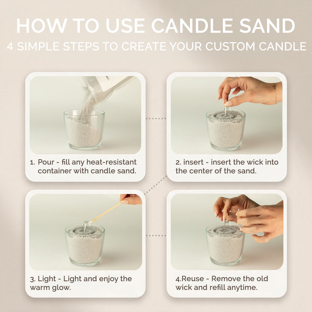 Fragranced Candle Sand - Warm Grey - Azure Noir - 300g 🇬🇧