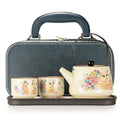 Travel Teapot Set & Two Cups - Cat Lover 🇬🇧