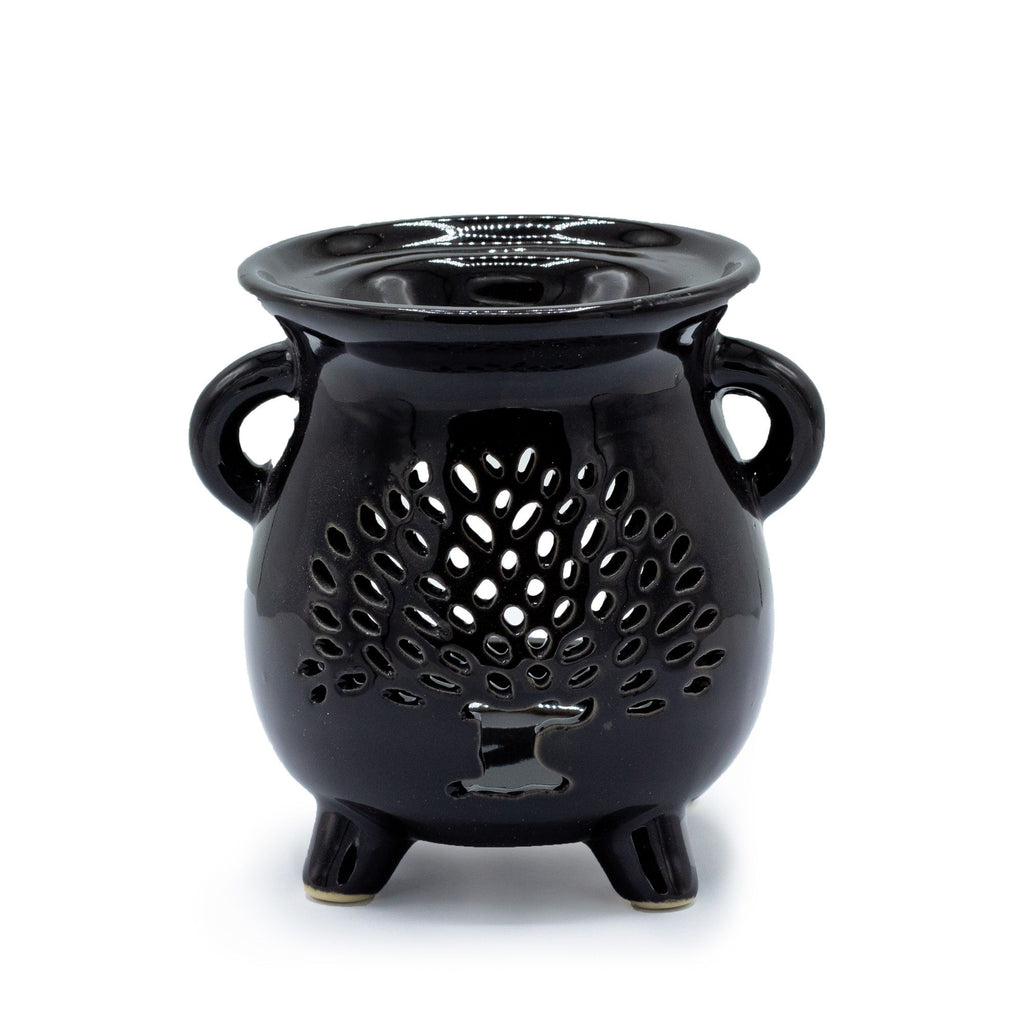 Cauldron Oil Burner - Tree of Life - Black 🇬🇧