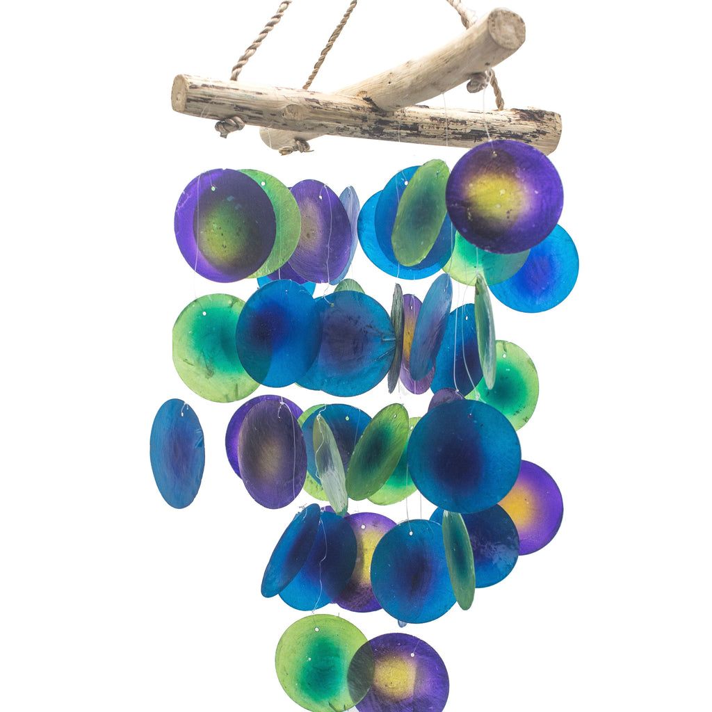 Green & Purple Driftwood Cross Chime 🇬🇧