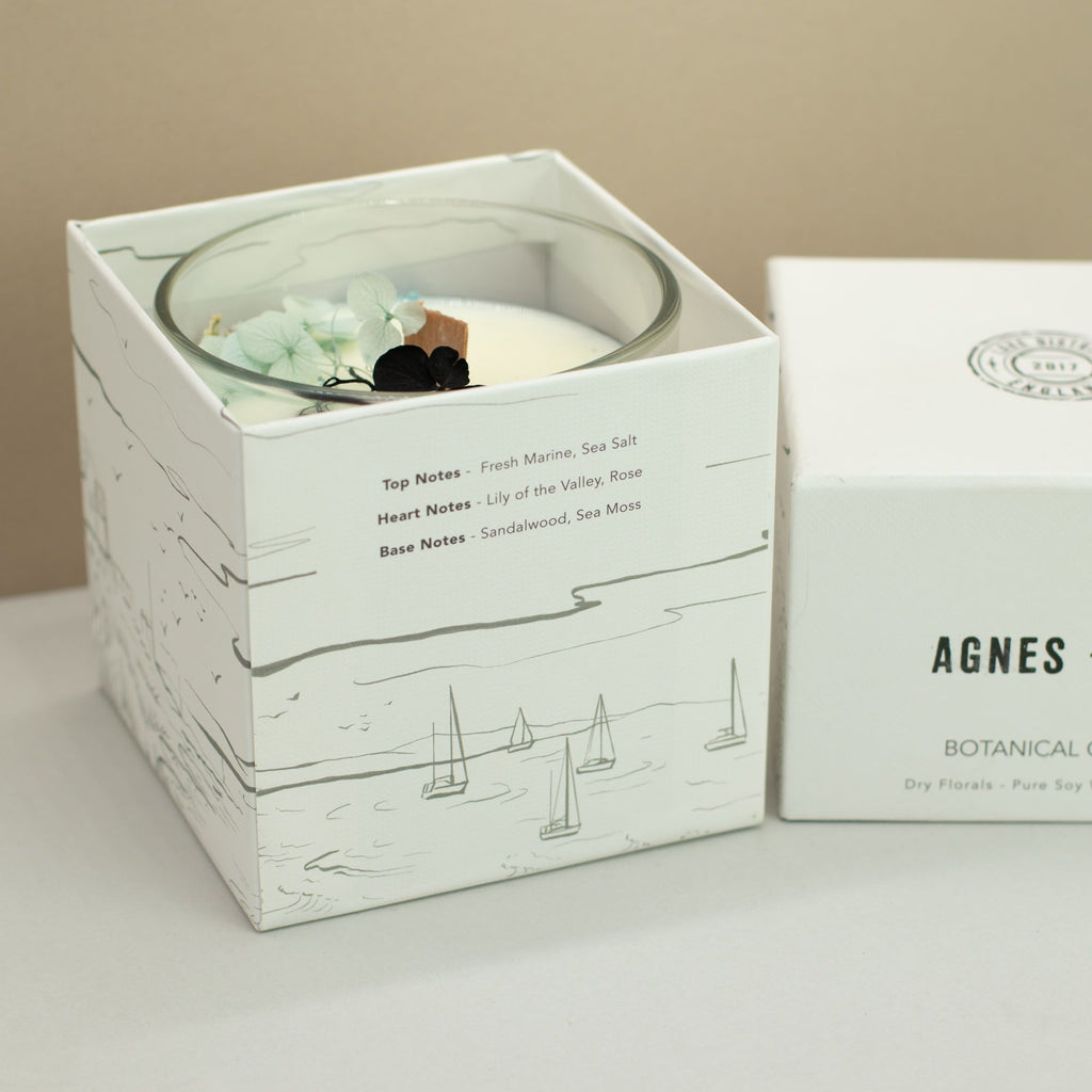 Agnes + Cat Botanical Soy Wax Candle - Seasalt & Moss 🇬🇧
