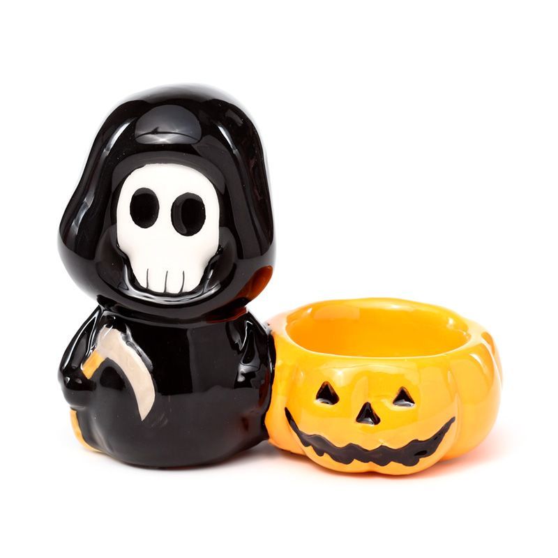 Ceramic Skull Boy Tea Light Candle Holder 🇬🇧