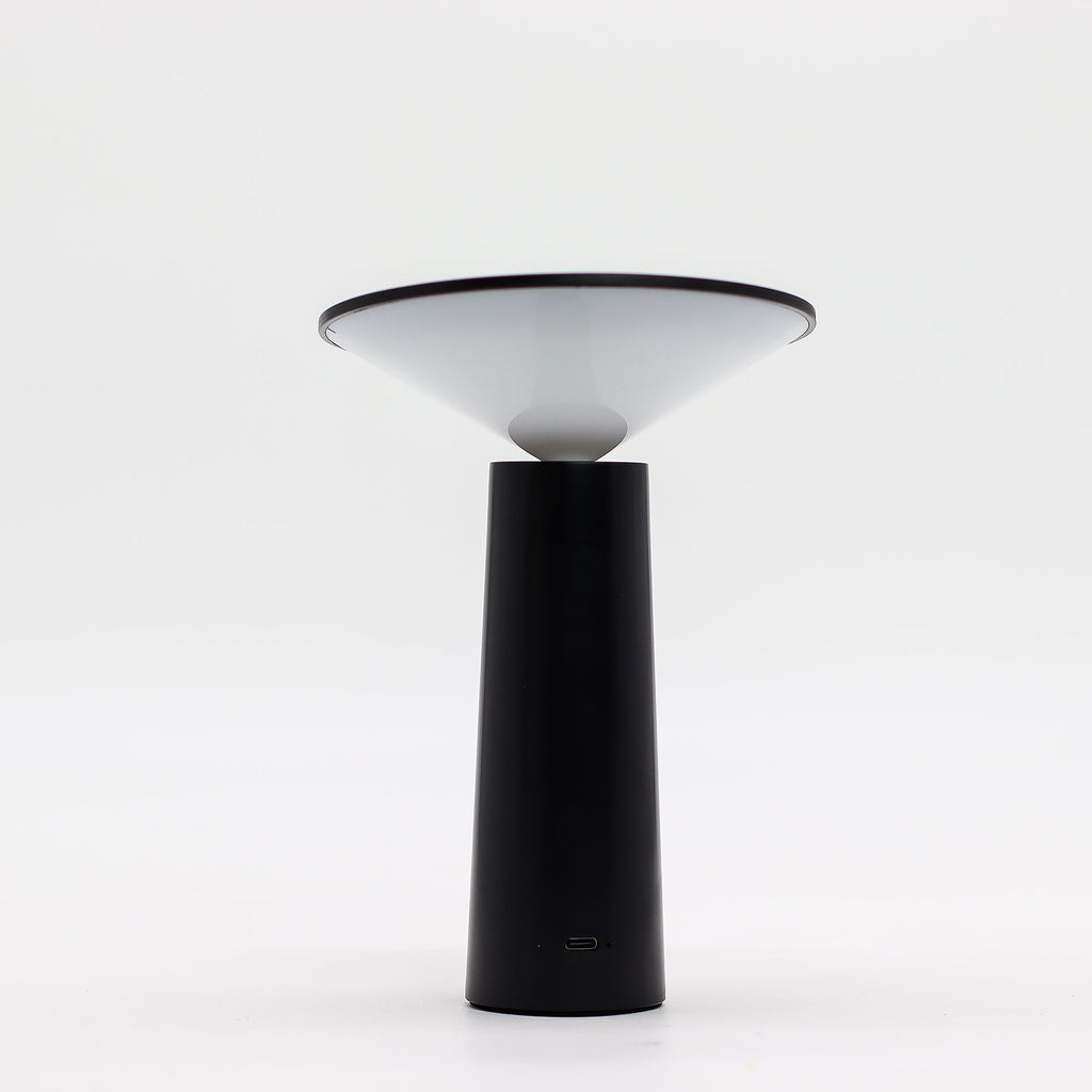 Touch Lamp - Black Mushroom- adjustable - pattern light USB (C) - Rechargable  (2000 Watt) 🇬🇧