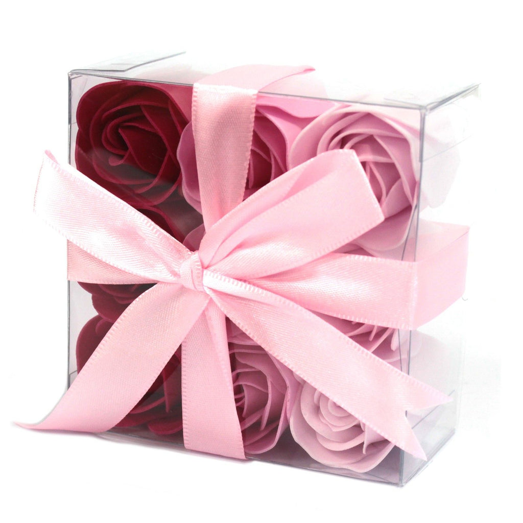 Set of 9 Soap Flowers - Pink  Roses 🇬🇧