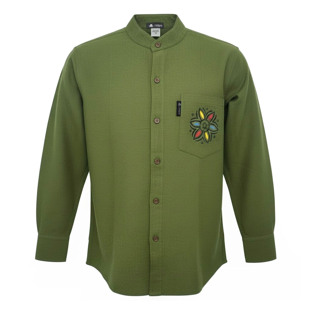 Nomad Sari Kathmandu Shirt - Forest Green - Large 🇬🇧